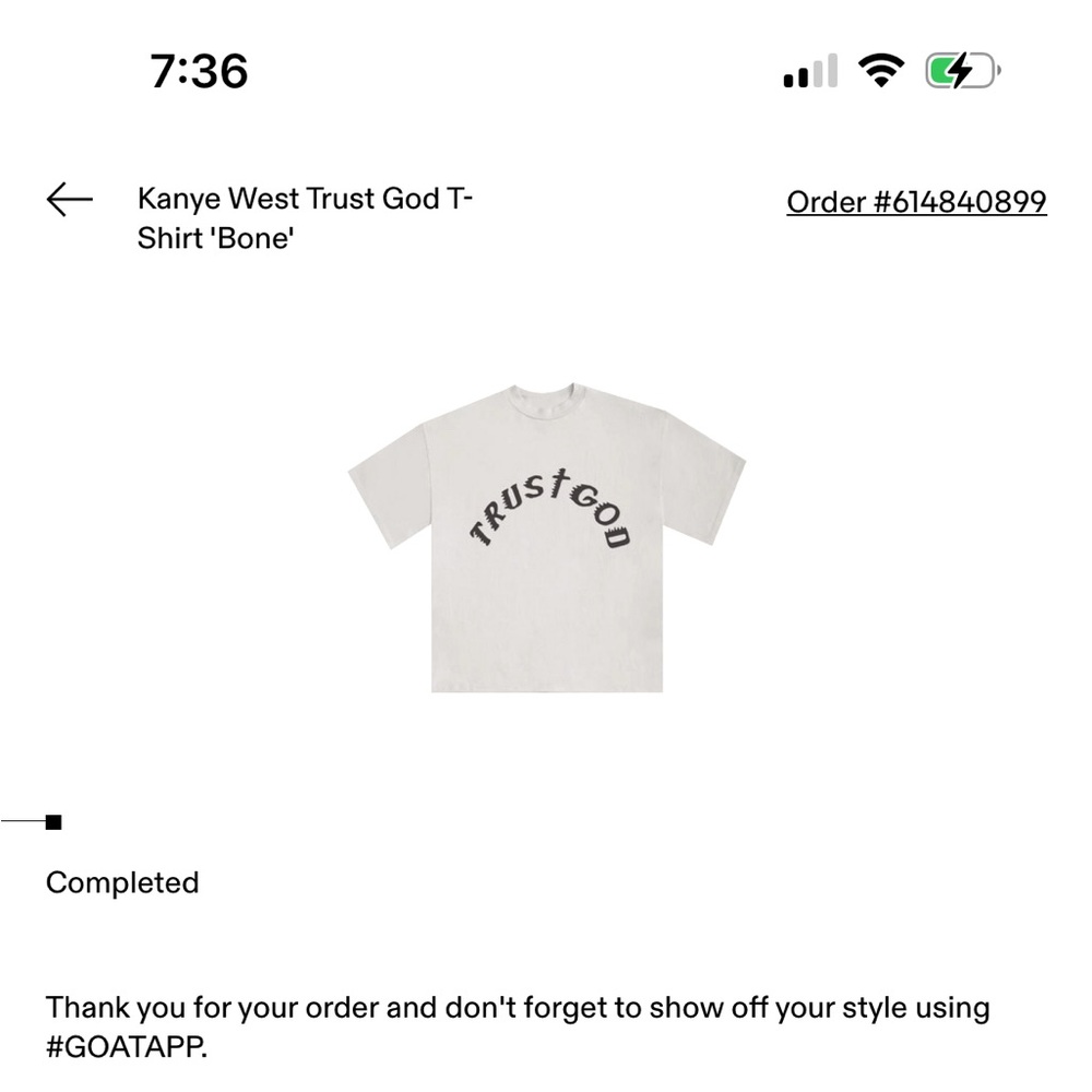Kanye West Sunday Service Trust God Tee ‘Bone’ size small - Picture 5 of 5